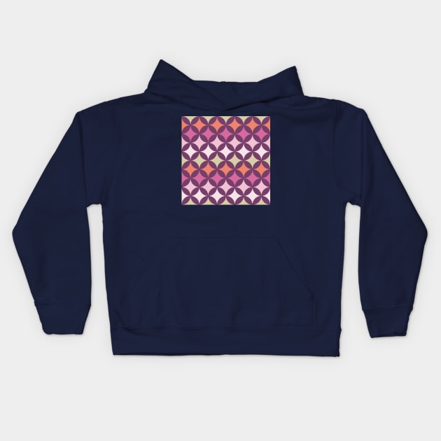 Geometric Pattern: Circle Nested: Orchid Kids Hoodie by Red Wolf